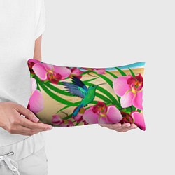 Подушка-антистресс Колибри и орхидеи, цвет: 3D-принт — фото 2