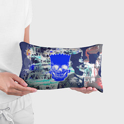 Подушка-антистресс Синий череп Барта Симпсона, цвет: 3D-принт — фото 2