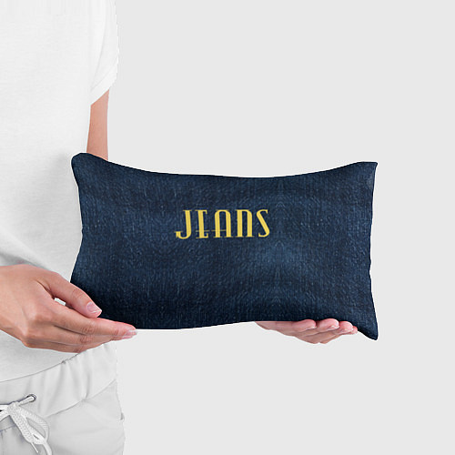 Подушка-антистресс Джинс ткань с надписью jeans / 3D-принт – фото 3