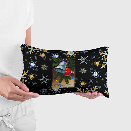 Подушка-антистресс Новый год ёлочный шар и колокольчик / 3D-принт – фото 3