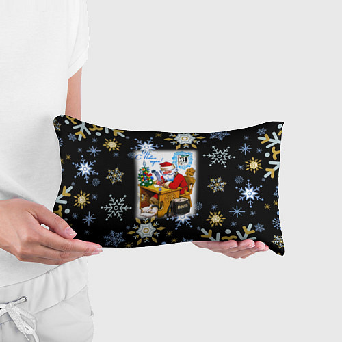 Подушка-антистресс Новый год дед мороз отвечает на письма / 3D-принт – фото 3