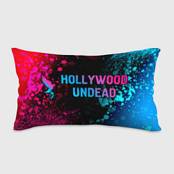 Подушка-антистресс Hollywood Undead - neon gradient: надпись и символ, цвет: 3D-принт