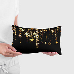 Подушка-антистресс Золотые праздничные звезды, цвет: 3D-принт — фото 2