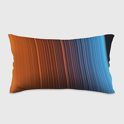 Подушка-антистресс Абстрактные оранжевые и голубые линии во тьме, цвет: 3D-принт