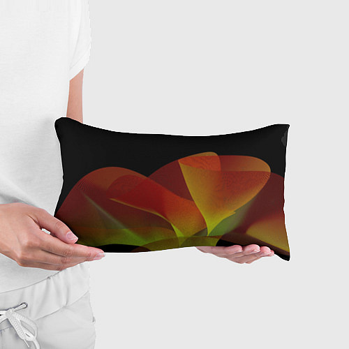 Подушка-антистресс Абстрактная ассиметричная оранжевая волна / 3D-принт – фото 3