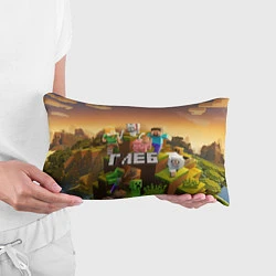 Подушка-антистресс Глеб Minecraft, цвет: 3D-принт — фото 2