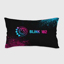 Подушка-антистресс Blink 182 - neon gradient: надпись и символ, цвет: 3D-принт