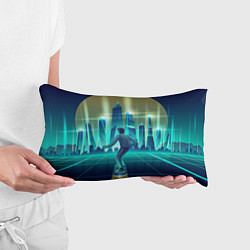 Подушка-антистресс В sci-fi будущее на скейте, цвет: 3D-принт — фото 2
