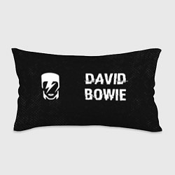 Подушка-антистресс David Bowie glitch на темном фоне: надпись и симво, цвет: 3D-принт