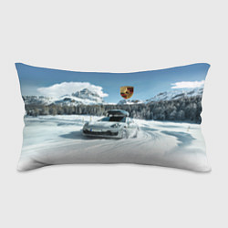 Подушка-антистресс Porsche on a mountain winter road, цвет: 3D-принт