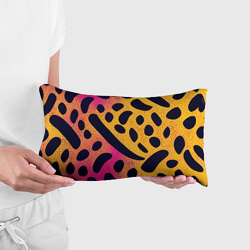 Подушка-антистресс Яркие пятнистые узоры / 3D-принт – фото 3