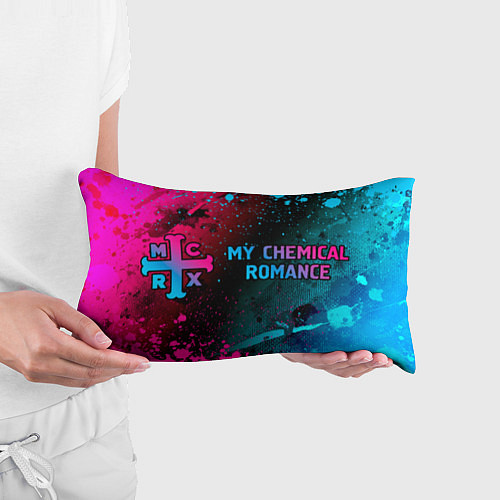 Подушка-антистресс My Chemical Romance - neon gradient: надпись и сим / 3D-принт – фото 3