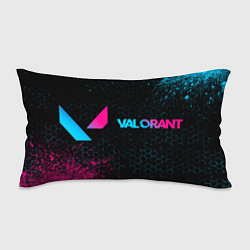 Подушка-антистресс Valorant - neon gradient: надпись и символ, цвет: 3D-принт