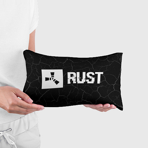 Подушка-антистресс Rust glitch на темном фоне: надпись и символ / 3D-принт – фото 3