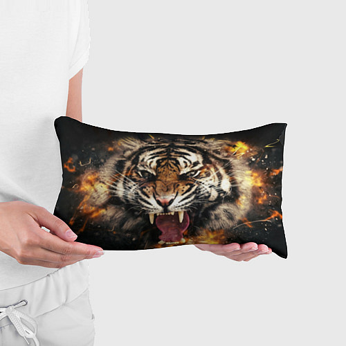 Подушка-антистресс Оскал тигра / 3D-принт – фото 3