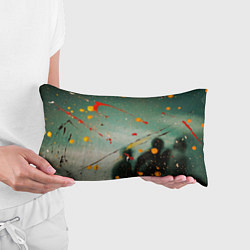 Подушка-антистресс Светло-зелёный фон и разные краски, цвет: 3D-принт — фото 2