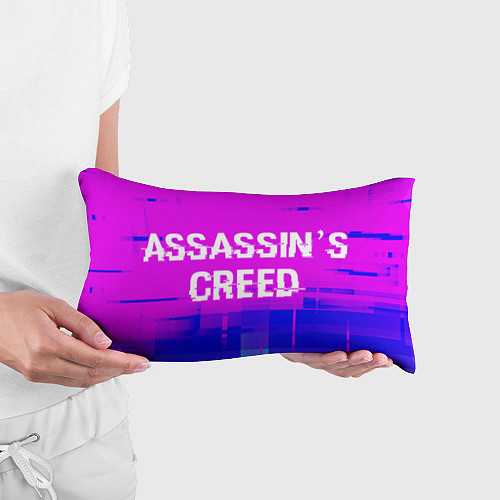 Подушка-антистресс Assassins Creed glitch text effect: надпись и симв / 3D-принт – фото 3