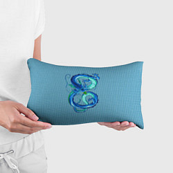 Подушка-антистресс Синий дракон в форме цифры 8, цвет: 3D-принт — фото 2