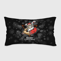 Подушка-антистресс Merry Christmas! Cool Santa with a baseball bat