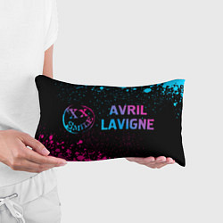 Подушка-антистресс Avril Lavigne - neon gradient: надпись и символ, цвет: 3D-принт — фото 2