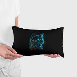 Подушка-антистресс Неоновый котик, цвет: 3D-принт — фото 2
