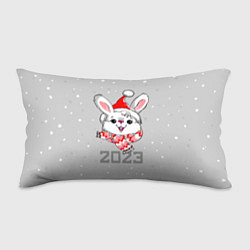Подушка-антистресс Белый кролик в шарфе 2023, цвет: 3D-принт