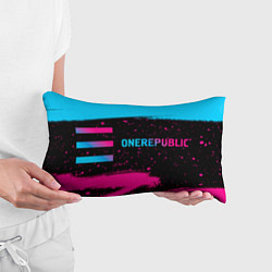 Подушка-антистресс OneRepublic - neon gradient: надпись и символ, цвет: 3D-принт — фото 2