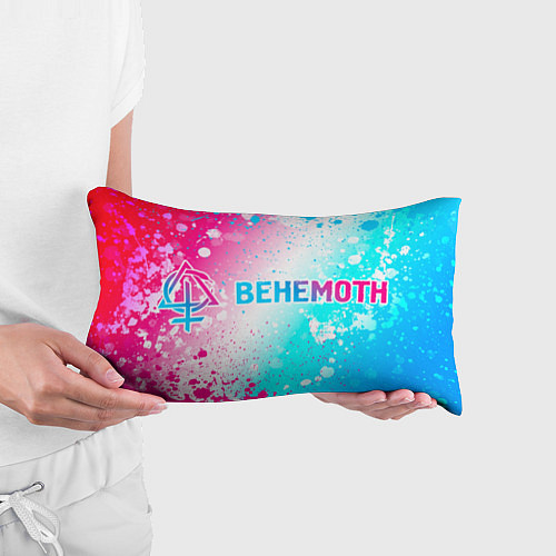 Подушка-антистресс Behemoth neon gradient style: надпись и символ / 3D-принт – фото 3