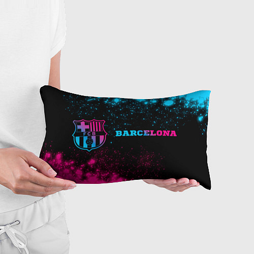 Подушка-антистресс Barcelona - neon gradient: надпись и символ / 3D-принт – фото 3