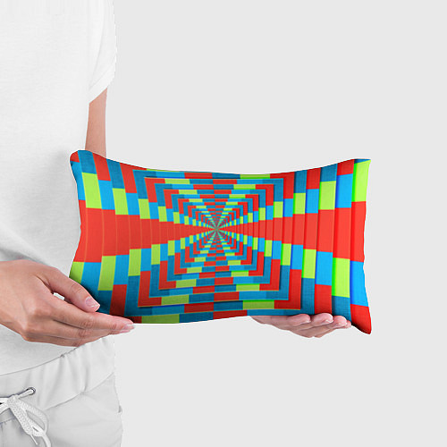 Подушка-антистресс Разноцветный туннель - оптическая иллюзия / 3D-принт – фото 3