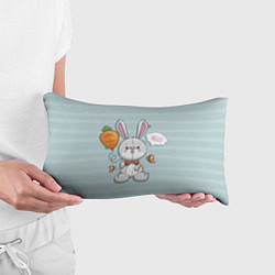 Подушка-антистресс Милый зайка с шариком-морковкой, цвет: 3D-принт — фото 2