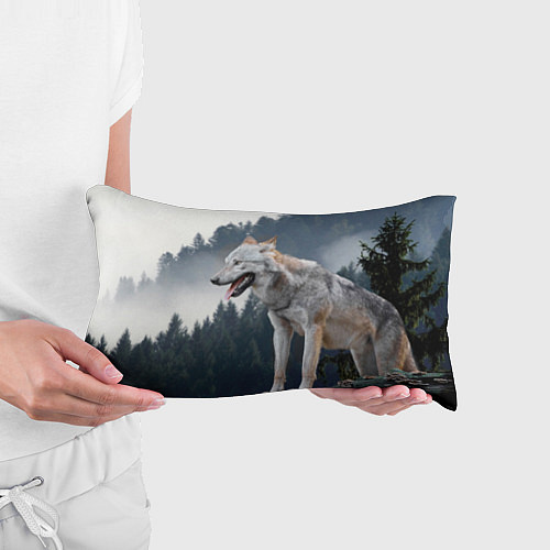 Подушка-антистресс Волк на фоне леса / 3D-принт – фото 3