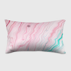 Подушка-антистресс Розовые и голубые линии и краски, цвет: 3D-принт