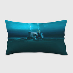 Подушка-антистресс Аквалангист-тракторист на дне океана, цвет: 3D-принт