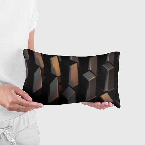 Подушка-антистресс Абстрактные тёмные геометрические блоки / 3D-принт – фото 3