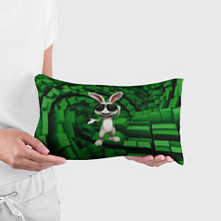 Подушка-антистресс Прикольный заяц в тёмных очках, цвет: 3D-принт — фото 2