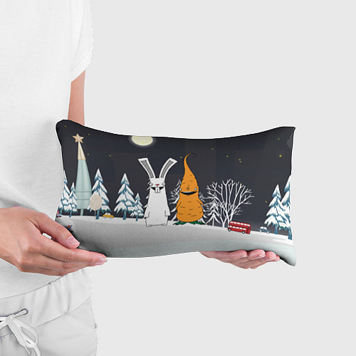 Подушка-антистресс Заяц и морковка / 3D-принт – фото 3