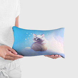 Подушка-антистресс Заснеженный котик, цвет: 3D-принт — фото 2
