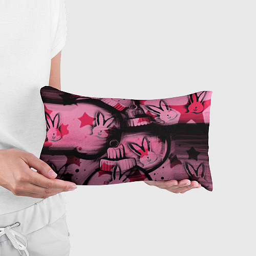 Подушка-антистресс Новогодние игрушки зайки и звезды / 3D-принт – фото 3