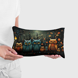 Подушка-антистресс Совы в стиле Folk Art, цвет: 3D-принт — фото 2