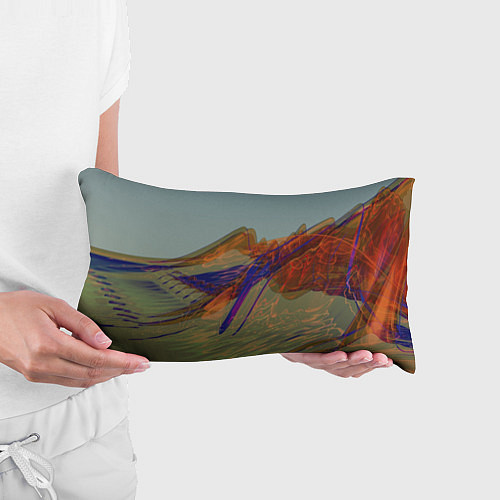 Подушка-антистресс Волнообразные разноцветные музыкальные линии / 3D-принт – фото 3
