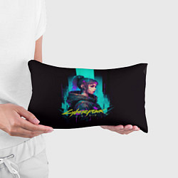 Подушка-антистресс Киберпанк в стиле аниме, цвет: 3D-принт — фото 2