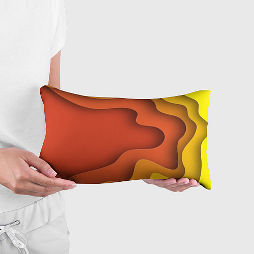 Подушка-антистресс Оранжево-жёлтый разлом / 3D-принт – фото 3