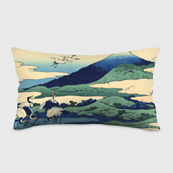 Подушка-антистресс Журавли - японский художник Хокусай Фудзи, цвет: 3D-принт