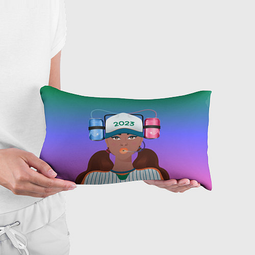 Подушка-антистресс Девушка фанатик / 3D-принт – фото 3