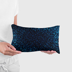 Подушка-антистресс Неоновый синий блеск на черном фоне, цвет: 3D-принт — фото 2