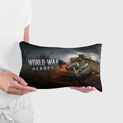 Подушка-антистресс World War Heroes танки и лого, цвет: 3D-принт — фото 2