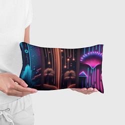 Подушка-антистресс Неоновый тропический дождь, цвет: 3D-принт — фото 2