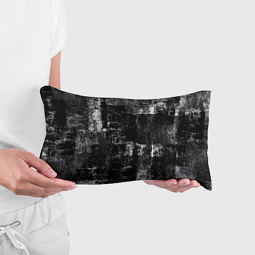 Подушка-антистресс Абстракт чёрного и белого / 3D-принт – фото 3