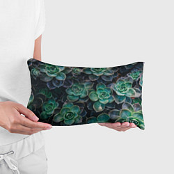 Подушка-антистресс Паттерн из множество зелёных цветов, цвет: 3D-принт — фото 2